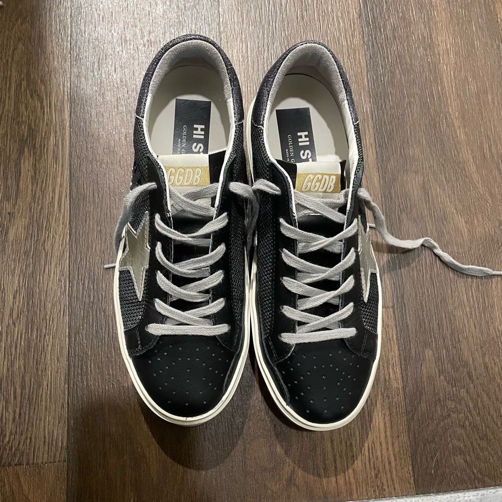 Black Golden Goose Hi-Stars | Size 39 | Worn twice